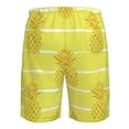 thumbnail image 6 of Disketp Men'S Swim Trunks Hawaiian Breathable Surf Beach Swimsuits Mesh Lining Beach Shorts With Pockets-Gold Pineapple, 6 of 9