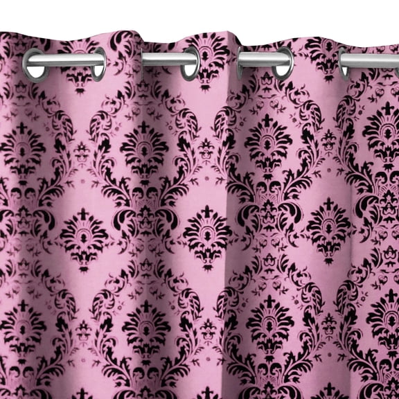 Grommet Blackout Curtain Taffeta Damask 56" Wide Curtain