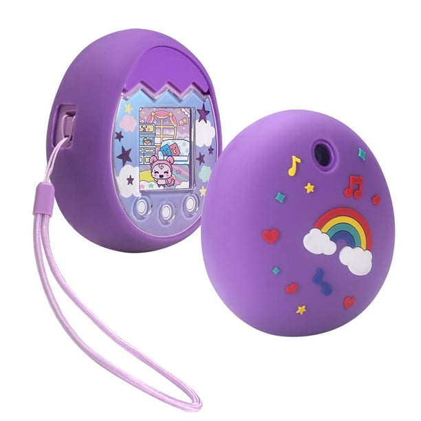 Funda protectora para máquina electrónica de mascotas para Tamagotchi Pix (púrpura)