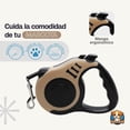 thumbnail image 4 of P.U.P. SUPPLY | Accesorios para Perro | Correa Retractilar para Perro y Mascotas| Beige - 3m | Correa para Perro Grande - Mediano y Pequeño, 4 of 7