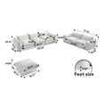 thumbnail image 4 of bokifol 3Pcs Sectional Sofa with Ottoman for Living Room,3 Seat Sectional Cloud Couch and Loveseat Sets,Living Room Furniture Set,Beige, 4 of 8