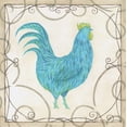 thumbnail image 2 of Shamp, Cindy 26x26 White Modern Wood Framed Museum Art Print Titled - Teal Rooster I, 2 of 4