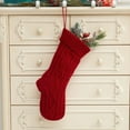 thumbnail image 4 of Iumwxz Large Green Christmas Stocking 18.11 Inch Holiday Sock for Fireplace Mantel Decor with Ample Storage Space for Candy Gifts and Holiday Decorations, 4 of 6
