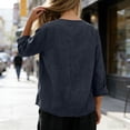 thumbnail image 4 of Iyufng V-Neck Tops for Women Short Sleeve Solid Color Loose-Fit Blouses Summer Casual Tops, 4 of 6