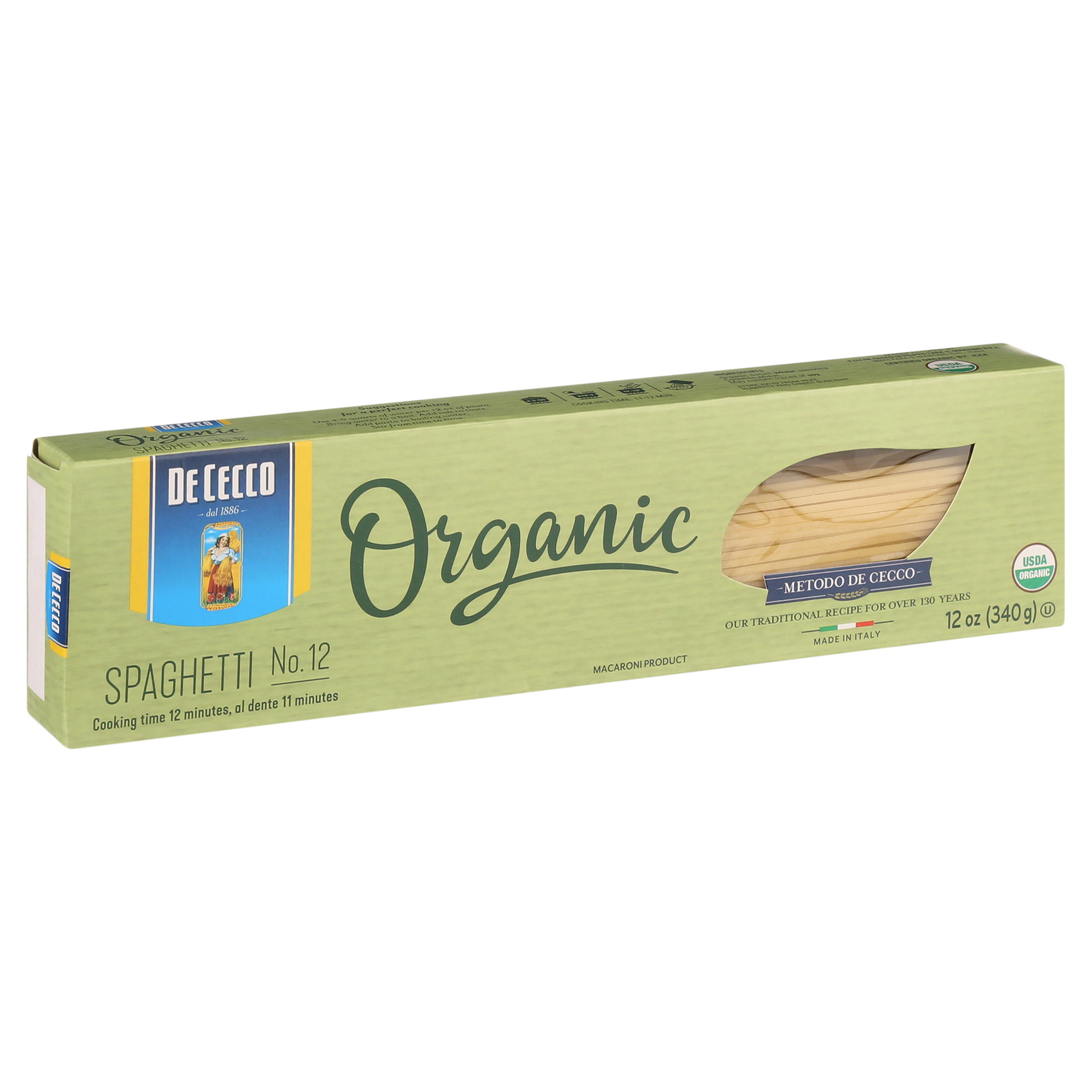 De Cecco Organic Spaghetti n°12 500g x10 Spaghetti n° 12 Biologici | organic pasta | Shop De Cecco