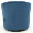 thumbnail image 5 of Fox Hill Trading Windsor Velvet Swivel Chair, Blue, 5 of 5