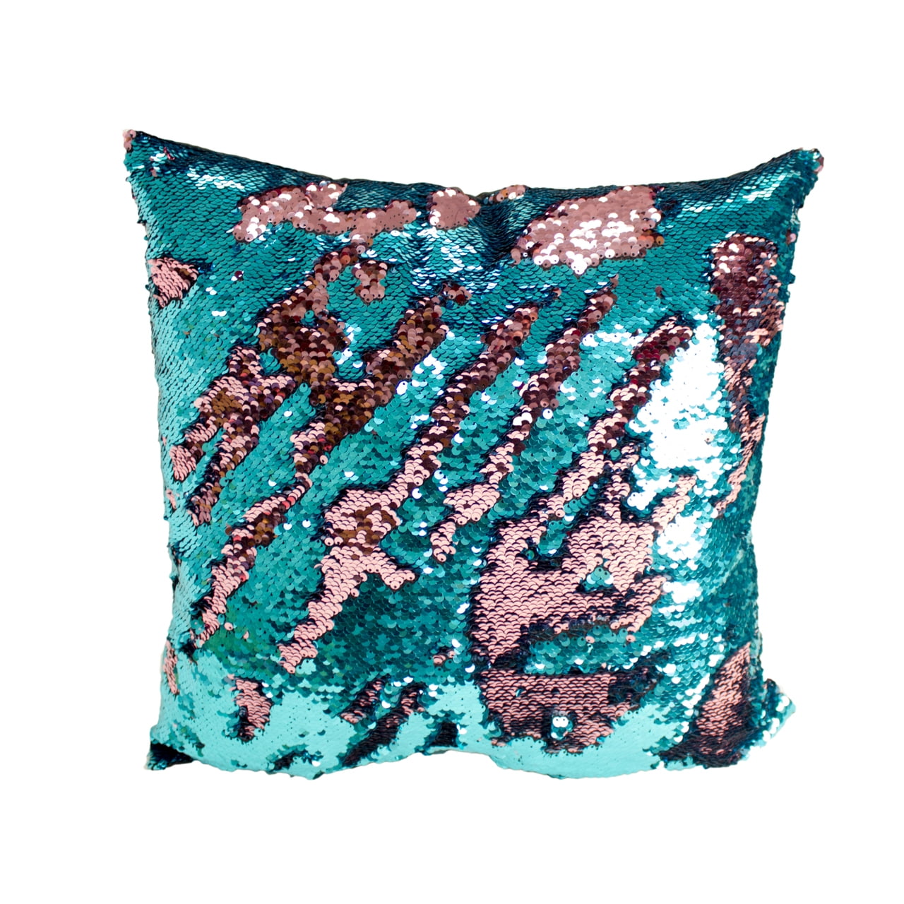 Decorative Sequin Throw Pillow 17x17 Inch, Comfortable Fill For Living