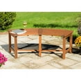 thumbnail image 2 of Evergreen 51 in. Natural Wood Curved Eucalyptus Slatted Backless Bench - 51.6x18.1x21.7, 2 of 5