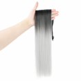 thumbnail image 4 of Qlenkay Clip in Hair Extensions Synthetic Hair 7 pcs Double Weft Long Wavy Straight Hair Extension for Women, 4 of 8