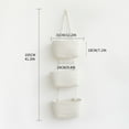 thumbnail image 2 of TopLLC Storage Bins Wall Hanging Storage Basket For Organizing Miscellaneous Items, Three-layer Hanging Basket, Wall Weaving Basket, Manual Sorting Baske Storage Bags, 2 of 2