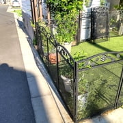 5pcs Panel Metal Garden Fence Tall Pet Dog Playpens Edging Fencing with Lockable Gate, 23.6x43.3inch