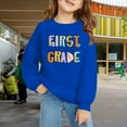 thumbnail image 2 of Mercatoo 𝐁ack to School Shirt Girls FIRST GRADE Oversized Sweatshirt First Day of School Teen Cute Pullover Tops Ho𝐨dies, 2 of 7