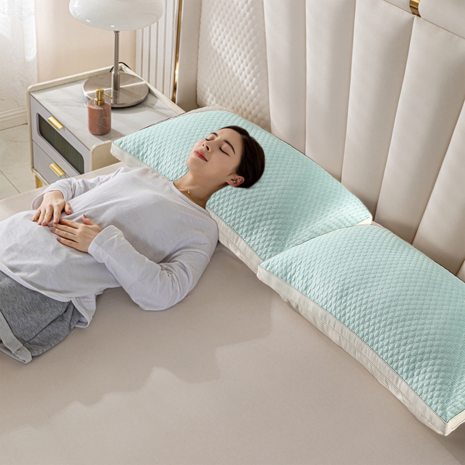 Bed Pillows for Sleeping Queen Size (White), Set of 1, Cooling Hotel Quality, for Back, Stomach or Side Sleepers