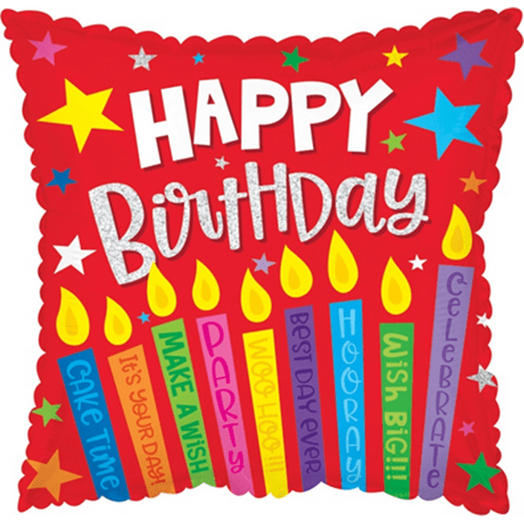 STICK BALLOON HBD CANDLE WISHES
