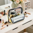 thumbnail image 7 of Standing Pencil Case with Base Large Capacity Stationery Pouch Pen Bag with Zipper for Women Men Yellow and Pink Bows, 7 of 7