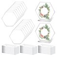 thumbnail image 5 of 18PCS Acrylic Table Numbers Hexagon Table with Holder Sublimation DIY Clear Table Name Cards for Par, 5 of 5