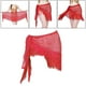 thumbnail image 4 of Pañuelo para la cadera para danza del vientre, falda de baile para mujer con lentejuelas brillantes, disfraces de bailarina rojo, 4 of 9