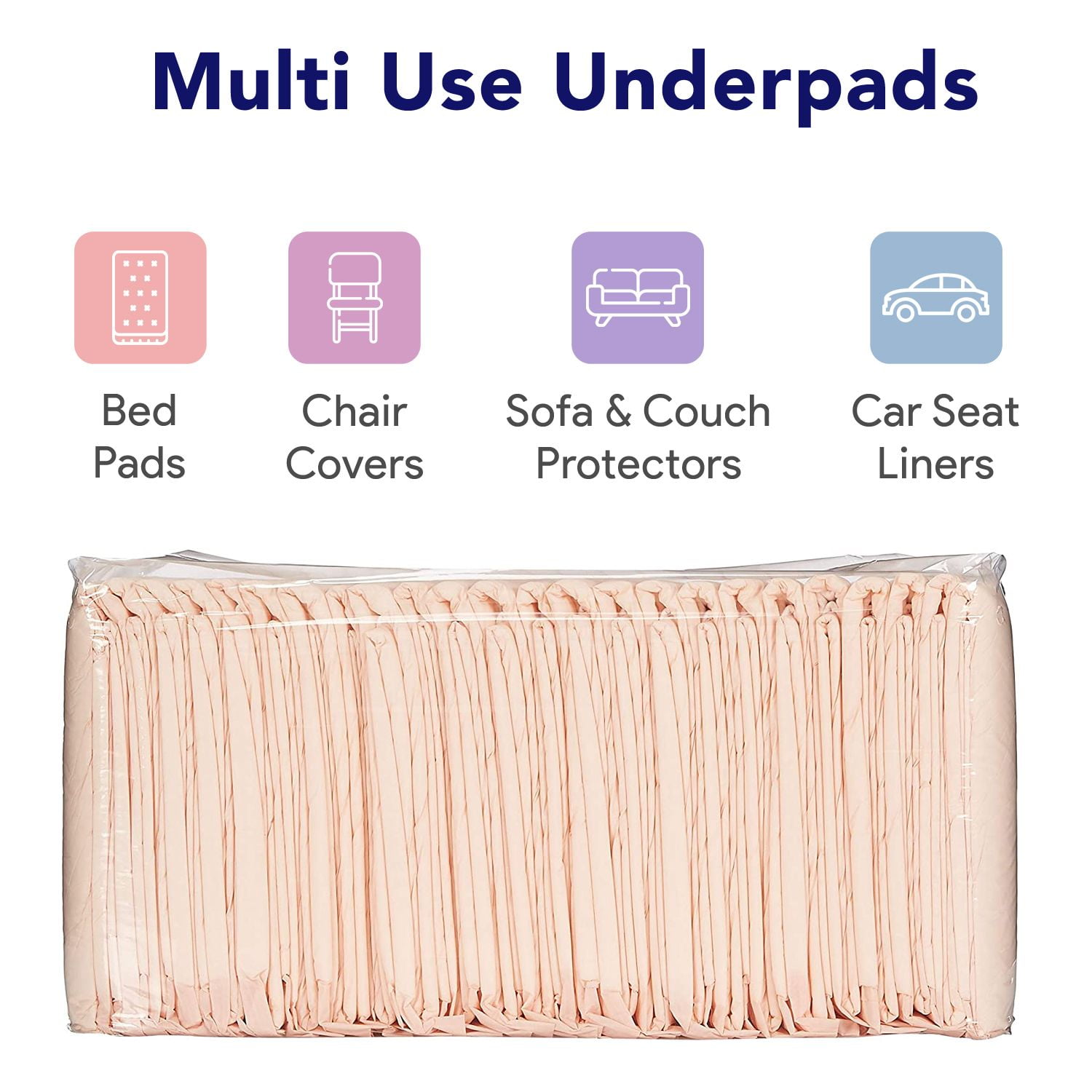 Premium Disposable Chucks Underpads 25 Pack, 30" x 36" - Highly Absorbent Bed Pads for Incontinence and Senior Care - Peach Color - Leak Proof Protection