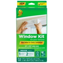 Duck 84 in. x 120 in. Rolled Insulation Film Window Kit, Fits Patio Doors or XL Windows