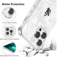 thumbnail image 5 of for iPhone 12 Pro Max Case 6.7 Inch Cute Phone Case Floral Rose Aesthetic Flower Clear Case for Women Girls Slim Pattern Anti-Yellow Shockproof Protective TPU Bumper Case, White, 5 of 13