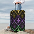thumbnail image 7 of Susaid Mardi Gra Geometric Print Elastic Washable Suitcase Cover with Hidden Zipper, Fits 18-32 Inch Luggage for Protection During Travel-X-Large, 7 of 7