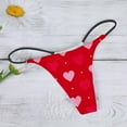thumbnail image 2 of Yuncity Womens Valentines Day Panties Heart Printed Breathable Thong Valentine'S Day Underwear Red L, 2 of 3