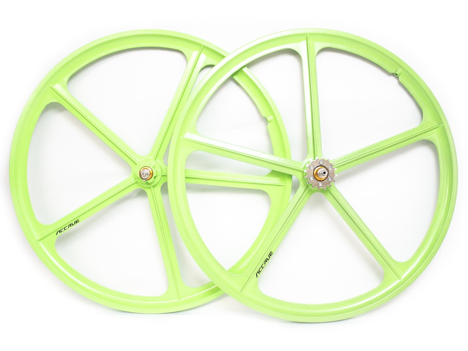 Juego de Rines Bicicleta Rodada 700 Accrue ACR06 Magnesio Verde