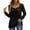 Black, variant on Women's Fashion Sweetheart Neck Long Sleeve Tunic top for Autumn Layering and Casual Wear XXL Black