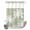 Sage, White, Cream, variant on No Hook Shower Curtain, Sage Green Palm Trees Shower Curtains for Bathroom with See Through Top Window, Farmhouse Tropical Summer Beach Waterproof & Washable Bath Curtain Stall 48"x72"
