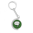 thumbnail image 1 of daily language chat goodbye farewell rotatable keyholder disc accessories chain clip, 1 of 3