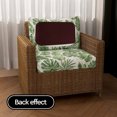 thumbnail image 4 of 8 Piece Patio Cushion Covers, Stretch Outdoor Couch Cushion Slipcovers Replacement for Seat & Backrest, Washable Furniture Protector with Elastic Bottom for Wicker Patio Furniture, Palm Leaves, 4 of 9