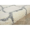 thumbnail image 5 of Nourison Galway Modern Trellis Shag Ivory/Ash 5' x 7' Area Rug, (5' x 7'), 5 of 5