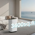 thumbnail image 3 of UrbanSync 9-Pint (DOE) , Max 30 Pints/D 3400 Sq.Ft Dehumidifier, Dehumidification/Drying/Air Modes, Humidity Display Function, 24H Timer, Drainage Hose, for Bedroom Office, Basement, Laundry, 3 of 8