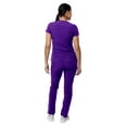thumbnail image 2 of Adar Addition Go-Higher Scrub Set For Women - Notched V-Neck Scrub Top & Skinny Cargo Scrub Pants - A9600 - Grape - XXS, 2 of 7