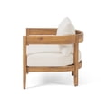 thumbnail image 6 of Deandre Acacia Wood Outdoor Club Chair with Cushions, Teak and Beige, 6 of 7