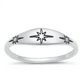 thumbnail image 1 of All in Stock Sterling Silver Decorated Three North Stars Ring Size 9, 1 of 3