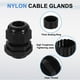 thumbnail image 3 of Paquete de 3 pasacables de nailon NPT 1/2", grommet ajustable a prueba de agua, negro, 3 of 6