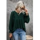 thumbnail image 2 of ABPHQTO Blusa de mujer con volantes y lunares verdes suizos, 2 of 5