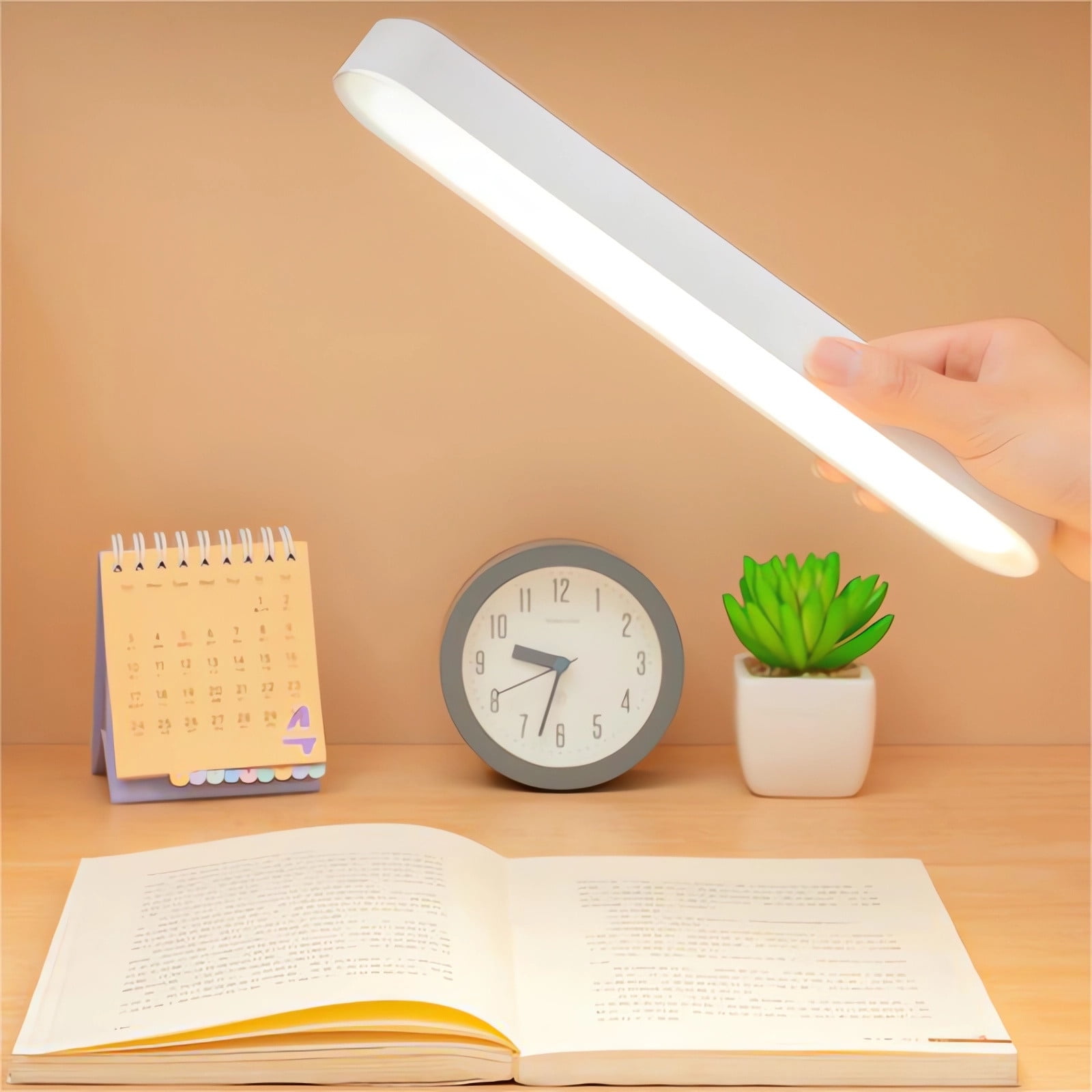 2024 Upgraded Version Desk Lighting & Ceiling Lamp Eye Protection Learning Remote Control Lamp Rechargeable Plug in Two Home &Kitchen Use Three Color Temperature Dormitory Desk Lamp Night Light