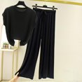 thumbnail image 4 of Birdeem Womens Summer Slim Oversized Casual Loose Round Neck Versatile Slimming Pajama Set, 4 of 12