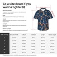 thumbnail image 5 of Honeii Giraffe Skin Print Men’s Hawaiian Shirt,Classic Button-Down Short Sleeve Shirt, for Beach, Vacation, and Outdoor Activities,Large, 5 of 7
