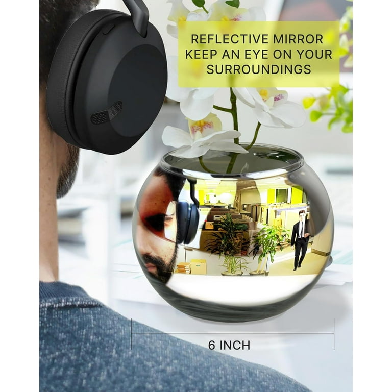 Skywin Convex Mirror Vase Silver Cubicle Decorations - 6 Inch Multipurpose  Cubicle Mirror, Desk Mirror to See Behind You - Aesthetic Office Cubicle