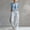 Light Blue, variant on Morttic Women's Elegant Summer Two-Piece Set: Crew Neck Solid Batwing Sleeve Top & High-Waist Striped Floor-Length Wide-Leg Pants Green,XL