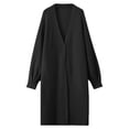 thumbnail image 4 of Ediodpoh Long Cardigans for Women Sweater Coat Casual Loose Knit Button Front Open Front Oversized Fall Winter Outwear Black XL, 4 of 5