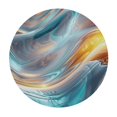 thumbnail image 4 of PIKWEEK Gold and Blue Abstract Art Round Tablecloth for Home Kitchen/Parties/Holiday Dinner White, 4 of 8