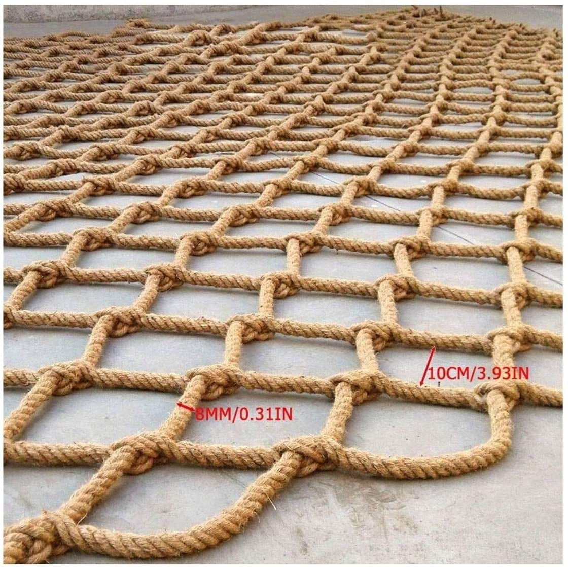 Rope Net for Birds Child Protection Safety Net Treehouse Climbing Netting Hemp Rope Net Grid Playground Swing Climbing Net for Kids 