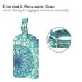 thumbnail image 4 of [4 Pack] Fintie Luggage Tags, Leather Name ID Label Holder w/ Privacy Cover Travel Bag Cruise Suitcase Identifier, Emerald Illusions, 4 of 7