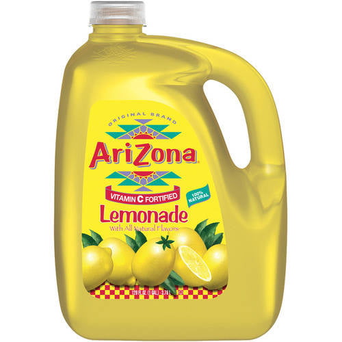 AriZona Lemonade Juice Cocktail, 128 Fl. Oz. - Walmart.com ...