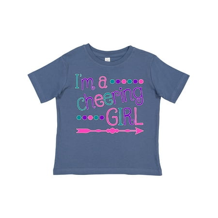 

Inktastic I m a Cheering Girl- Cheerleader with Arrow Gift Toddler Boy or Toddler Girl T-Shirt