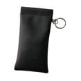 thumbnail image 1 of Estuche organizador para gafas para hombre y mujer con correa de muñeca de piel sintética suave y cierre automático. negro, 1 of 9